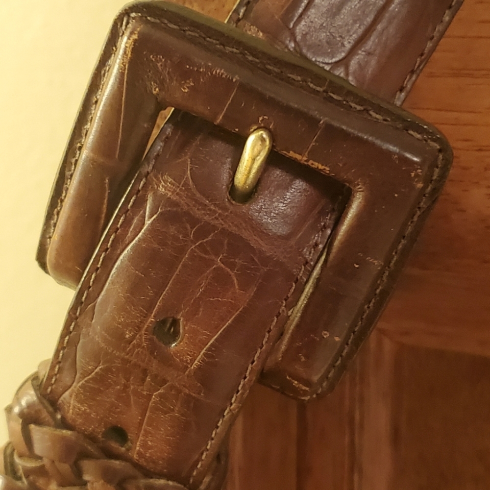 Brighton braided leather belt Size Small